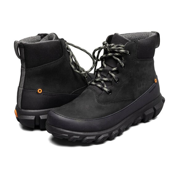 NIB Bogs Cedar Mid Lace Boots Women's Black Size 9.5 Waterproof - Picture 1 of 12